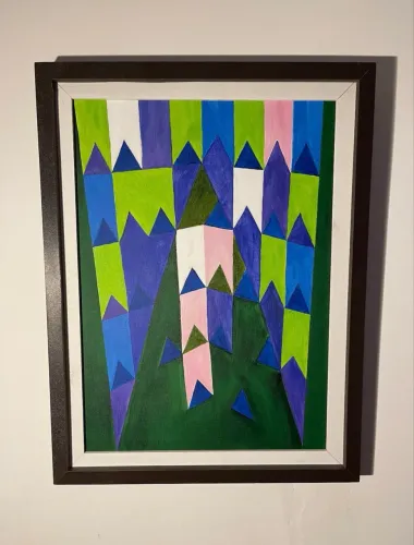 Quadro Alfredo Volpi bandeirinhas
