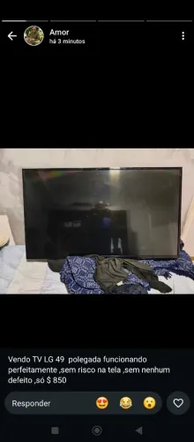 Tv 49 polegadas em perfeito estado de funcionamento