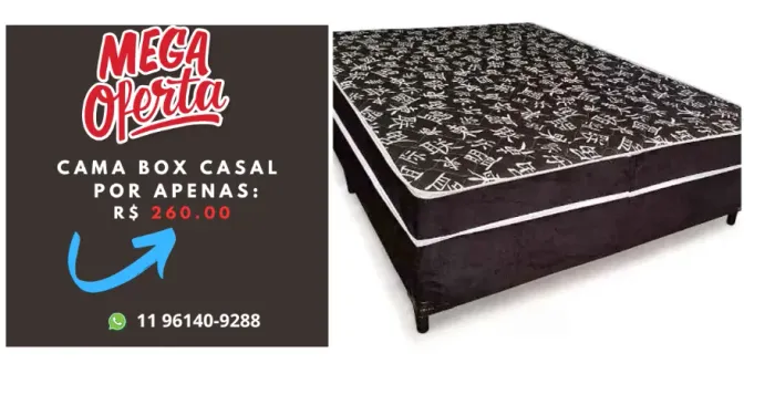 cama box casal (prom100)