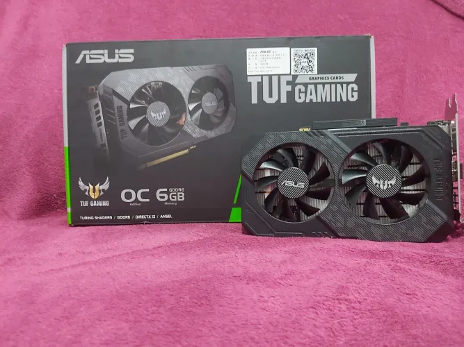 GTX 1660 Ti 6GB ASUS TUF Gaming OC - Completa na Caixa