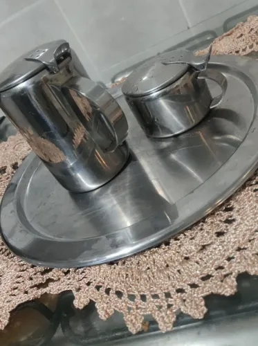 Conjunto inox de café