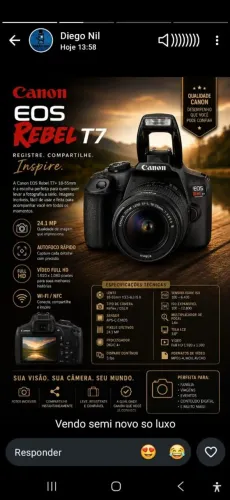 Camera canon rebel