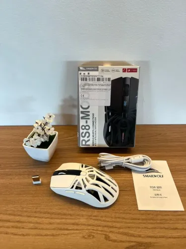 Mouse gamer smailwolf rs8 branco novo na caixa