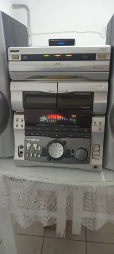 SOMENTE A CENTRAL MINI SYSTEM SONY MHC GRX8 COM 200 WATTS RMS DE POTÊNCIA.