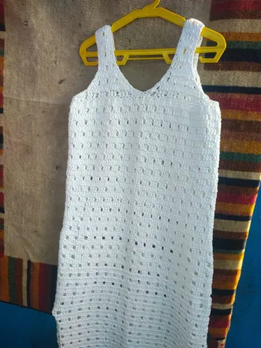 Vestido de Crochê Branco