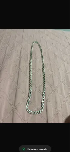 Vendo!! Prata corrente masculina 8mm estilo grumet em prata 925 com fecho gaveta