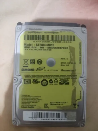 HD Notebook 500GB - Testado e Saudável