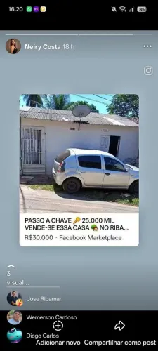 VENDE-SE ESSA CASA ? NO BAIRRO DO RIBAMAR PRÓX O BAR DO CAMARÃO ?