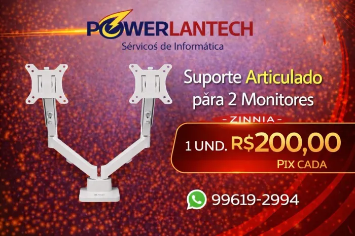Suporte Articulado duplo para monitores