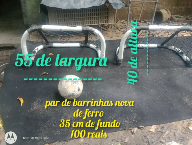   pares  de barrinhas de futebol de ferro novas as medidas estão nas fotos abaixo leia o 