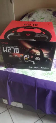 Volante gamer com pedal e câmbio Gaming Steering Wheel W270