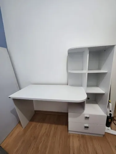 Mesa Escrivaninha Escritório Estante Branca