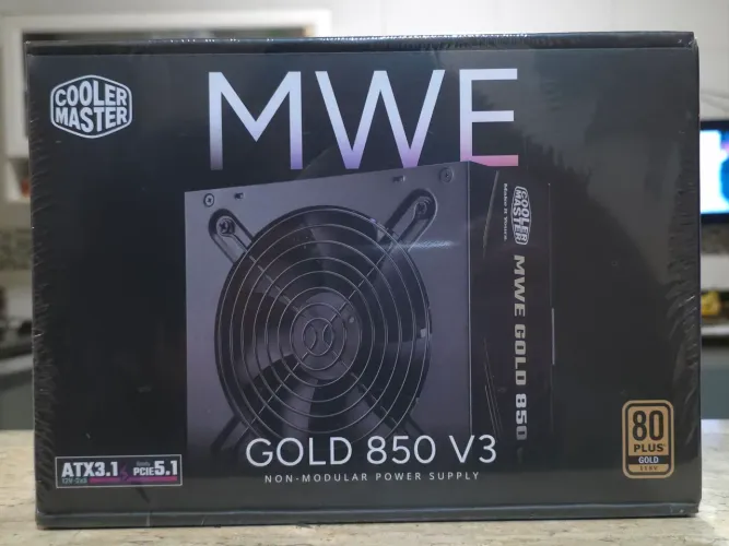 Fonte Cooler Master MWE 850W V3 80 Plus Gold ATX 3.1 Bivolt - Nova e Lacrada
