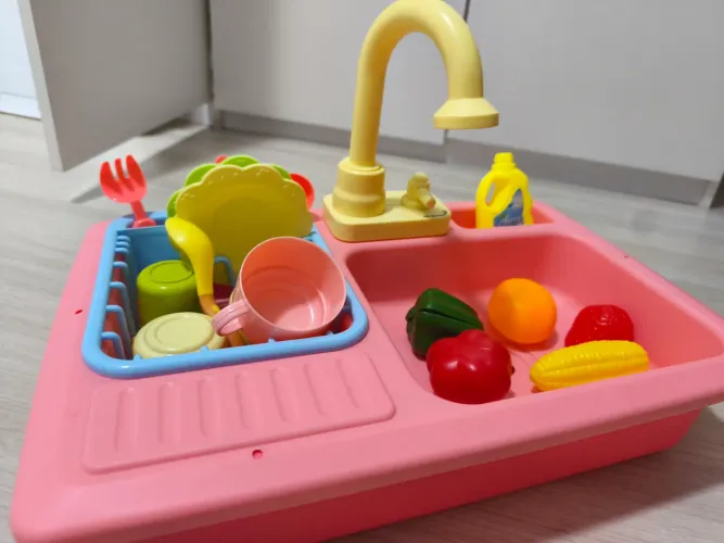 Brinquedo Pia de cozinha sai água de verdade