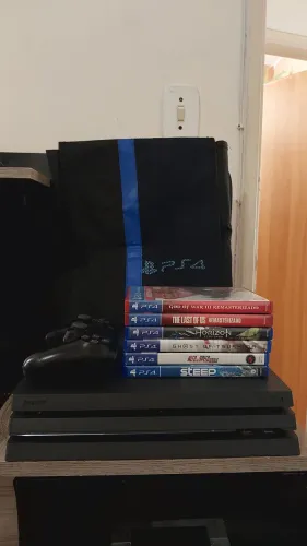PS4 PRO (Seminovo) + Jogos