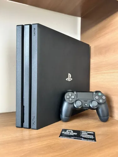 Playstation 4 Pro Memória 1TB Completo! (Aceito Cartão)