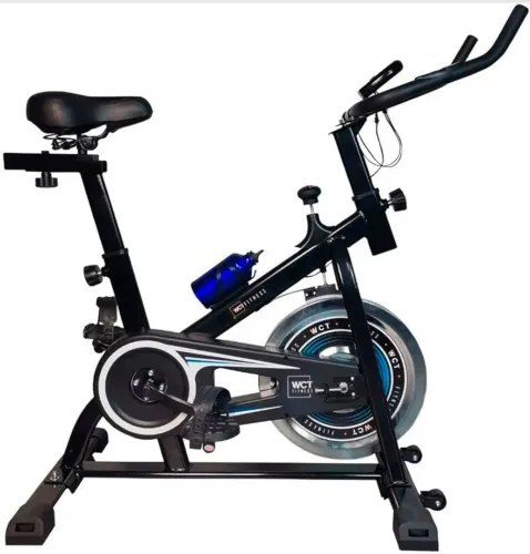 Bicicleta Spinning WCT Fitness Ergométrica 6kg aço preto