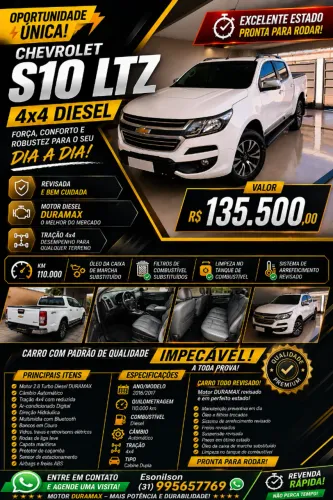 Chevrolet S10 Pick-up LTZ 2.8 TDI 4X4 CD Dies.aut 2017