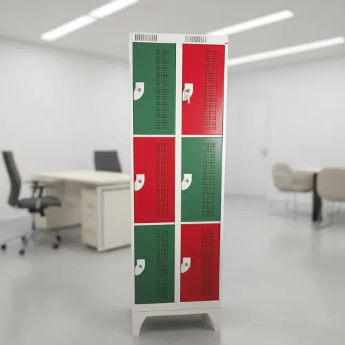 Locker / Armário de Aço Nilko 6 Portas Colorido