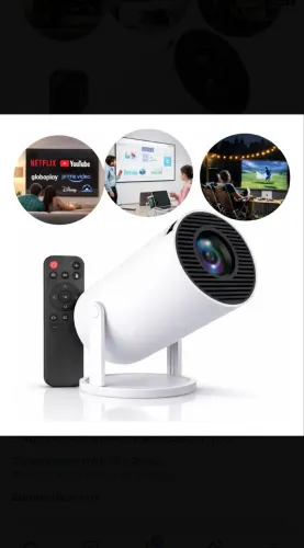 Projetor Hy300 portátil smart Bluetooth branco