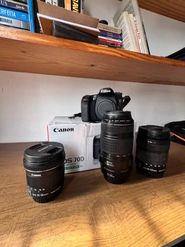 Kit profissional fotografia Canon 70D+ lentes