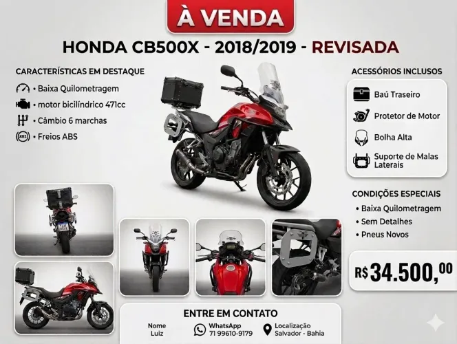 HONDA CB 500X 2019