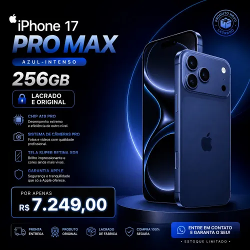 iPhone 17 pro max 256 azul