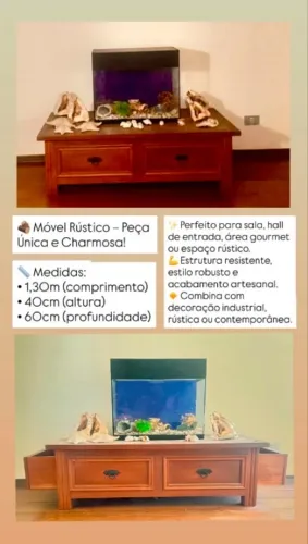 Mesa de centro rústica