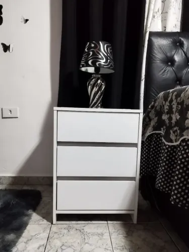 Kit 2 Criado Mudo Branco
