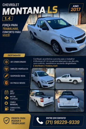 Chevrolet Montana LS 1.4 Econoflex 8V 2P 2017
