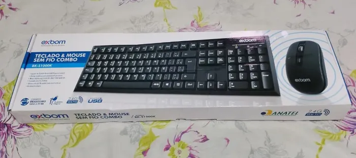 Kit Teclado E Mouse Sem Fio Abnt 2.4ghtz Multimídia Usb