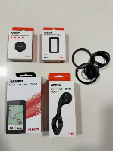 GPS Ciclocomputador iGPSPORT iGS630 + Acessórios - Excelente Estado