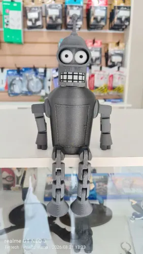 Bender Futurama 20cm - Boneco 3D Colecionável