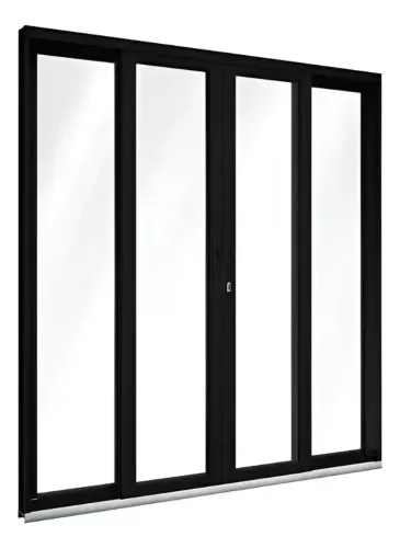 PORTA DE CORRER ALUMNIO PRETA