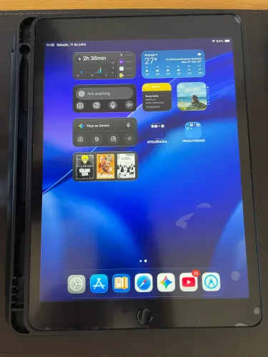 iPad 9 64GB Cinza Espacial + Caneta Magnética e Capa