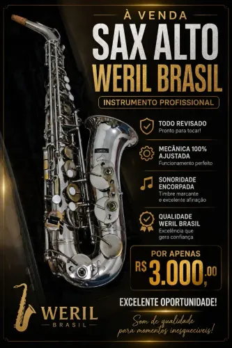 Sax alto Weril Brasil semi usado