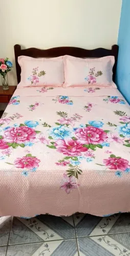 Colcha de cama casal dupla face