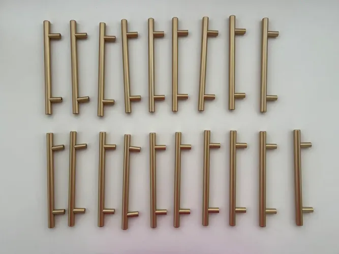 Puxador para Móveis de Inox Dourado Matte Primus Italy Line 128mm (19 unidades)