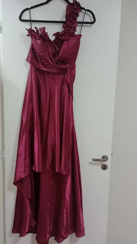 VESTIDO LONGO DE FESTA MARSALA - TAMANHO P
