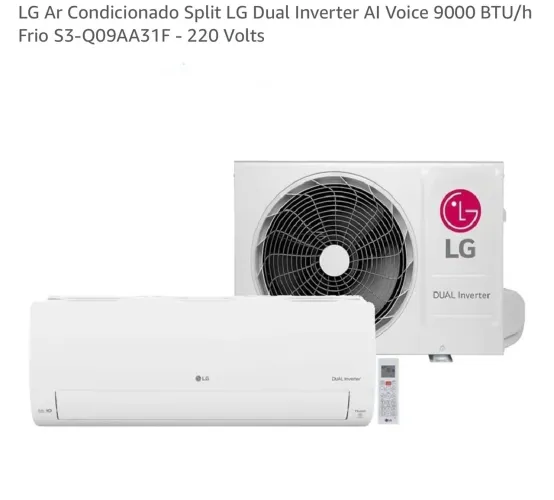 AR CONDICIONADO LG 9.000BTUS (novo, na Caixa) DUAL INVERTER