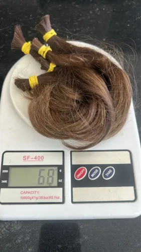 Cabelo humano 25cm 68g 