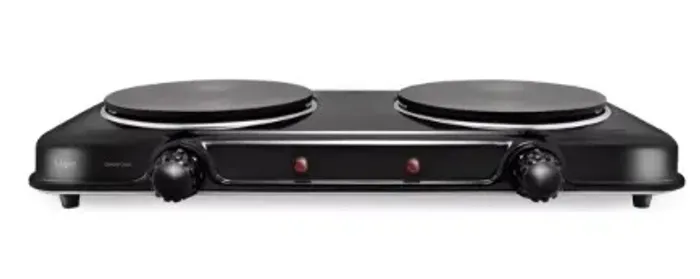 FOGAO DE MESA ELETRICO PORTATIL 2 BOCAS ELGIN 42FOG0202000 PRETO 220 VOLTS