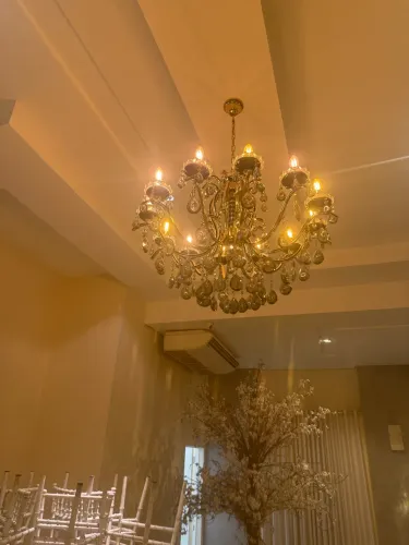 Lustre de cristal colonial 16 copos