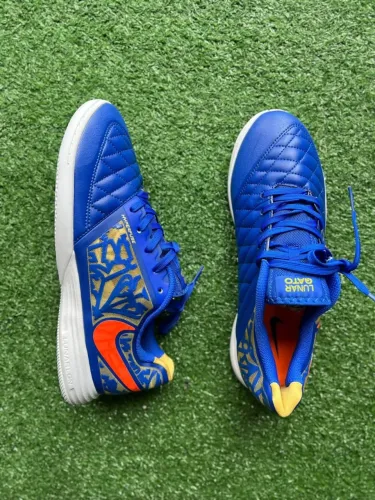 Chuteira Nike Lunar Gato Futsal - Azul/Branco/Marrom