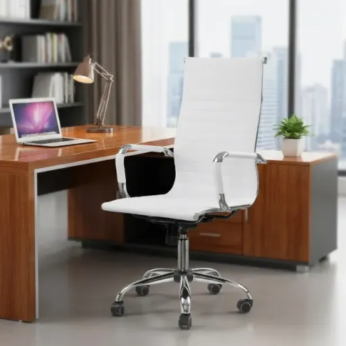 Cadeira Presidente Charles Eames Esteirinha Cor Branco Conforto Sofisticação 32875