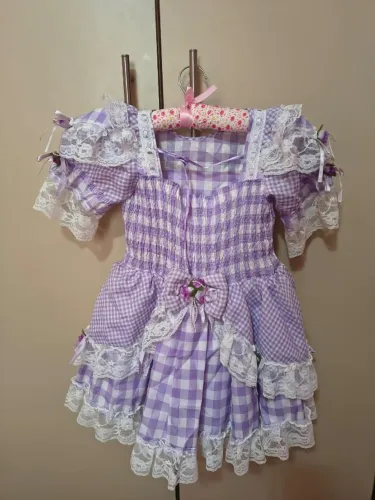 Vestido de Caipira para Criança de 5 anos