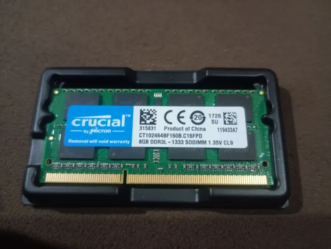 Memória RAM Crucial 8GB DDR3L 1333Mhz