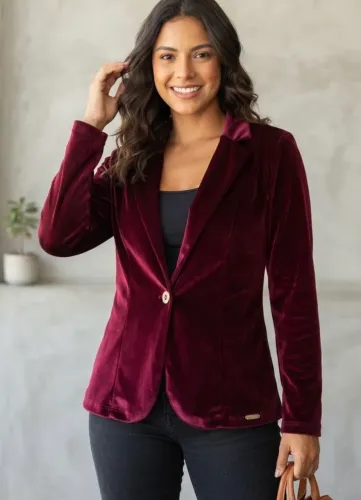 Blaser Feminino Veludo
