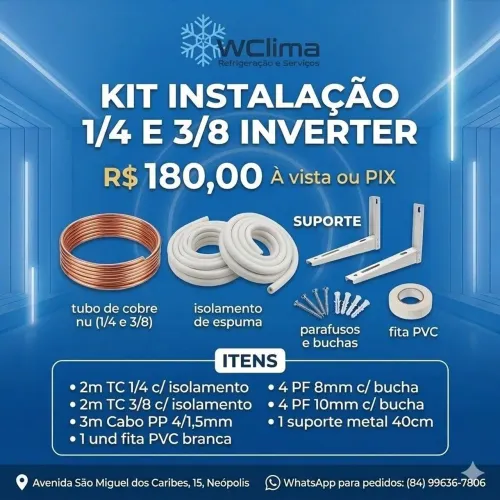 Kit para instalação de ar condicionado