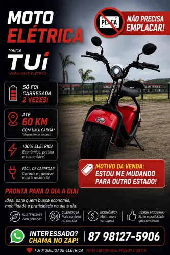 Moto Elétrica TUI - Pronta para Rodar! ?